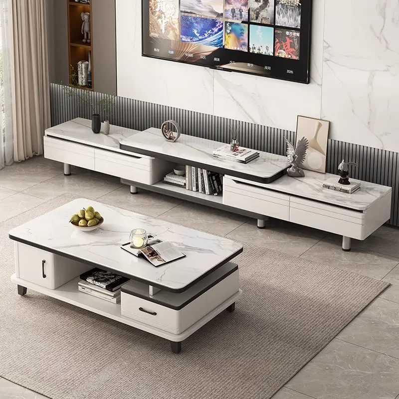 for TV Cabinet Living Room Home 2025 New Floor to Ceiling Small Apartment Telescopic Modern Simple Coffee Table TV Cabinet
