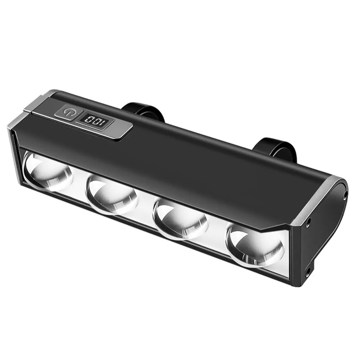 【TODAY-BUY】~@ Bike Light-4LED with LCD Display Bicycle Light 2300 Lumens Headlamp Cycling Flashlight