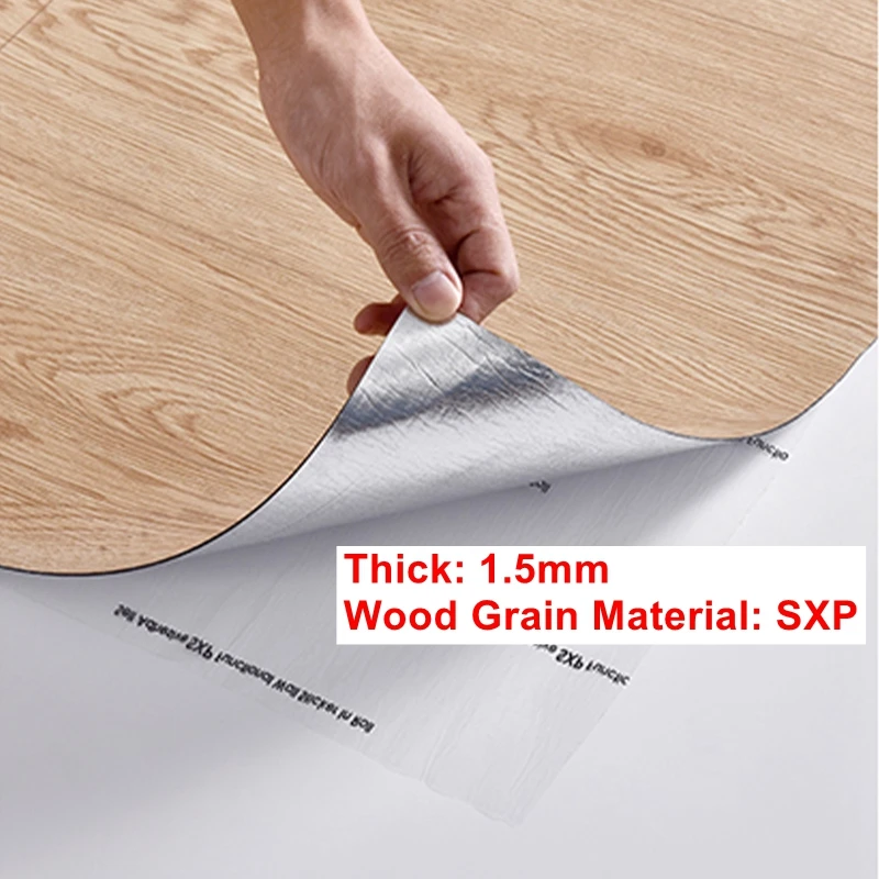 Thicken Waterproof Wood Grain Floor Sticker Self-adhesive Tile Sticker Home Decor Industrial Cement PVC Vinyl Floor Sticker 40CM