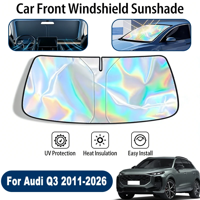 

Windshield Sun Shade For Audi Q3 2011-2026 Foldable UV Reflective Front Window Sun Protection Cover Accessories