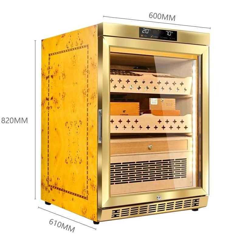 Modern Large Solid Wood Cedar Wooden Cigar Humidor Electric Powered for Household Use Wholesale Sale Used Humidor Cabinet