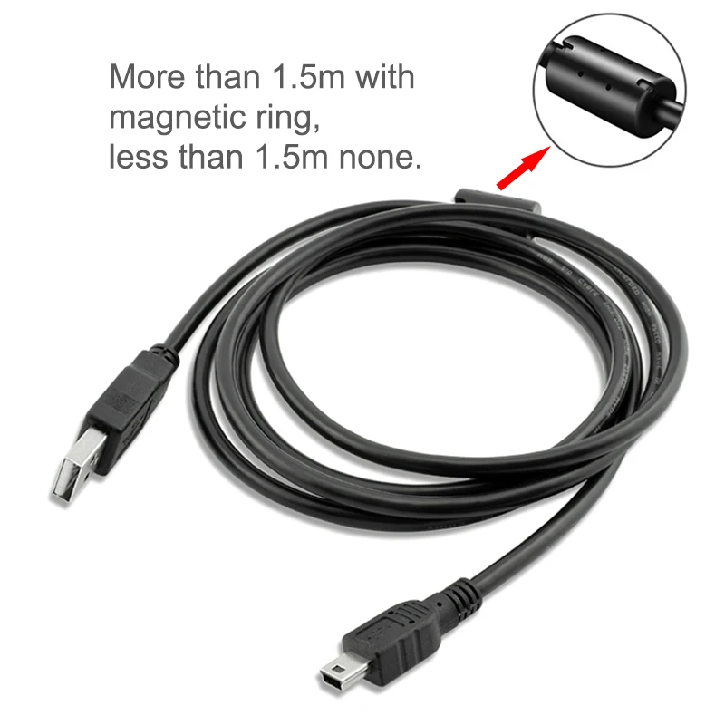 Mini USB Cable 5 pins Male To Male Fast Data Charger Cables for MP3 MP4 Player Car DVR GPS Digital Camera HDD mini usb Cord Line