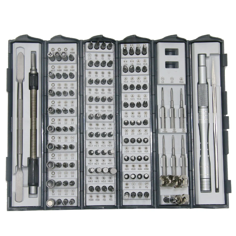 128 in 1 Precision Screwdriver Kit with Magnetic Flexible Shaft Professional Repair Tool for PC Phone Watch Camera Glasses