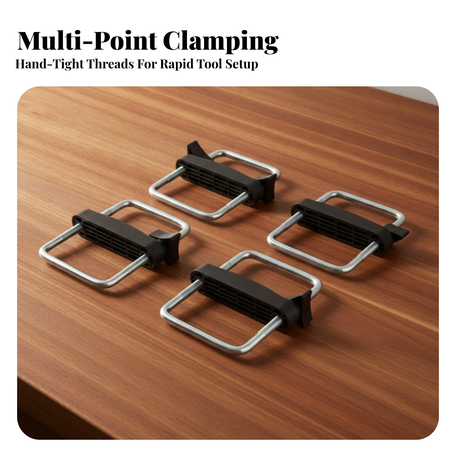 4 Pieces Roof Rack Bracket with U-Bolt-Bolt Screw-Tightened Roof Rack Clamp Roof Bar Mounting Clamp Sleek Hardware Compacto