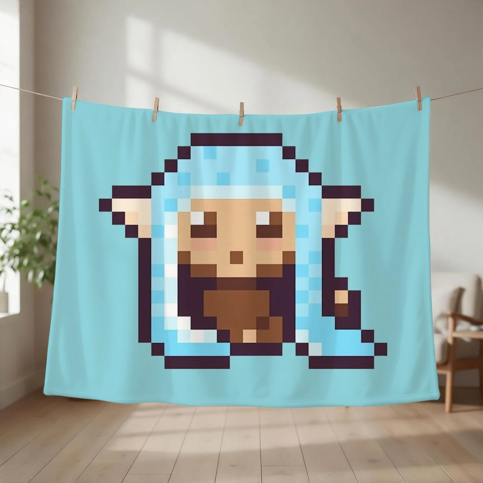 Woomy Monkey Throw Blanket couch cozy soft plush fuzzy picnic outdoor blanket