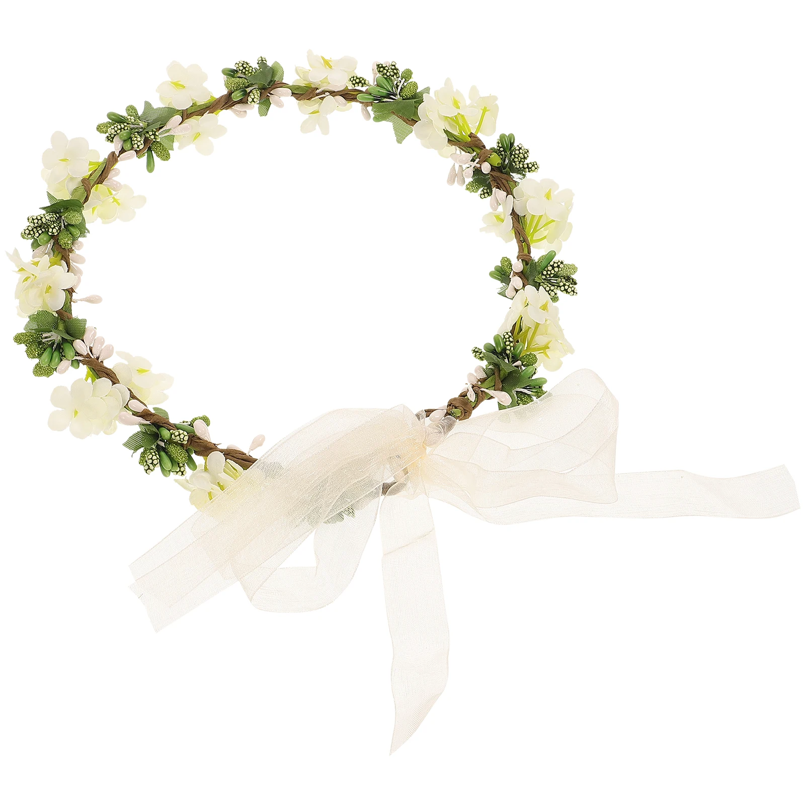 

Floral Headband Wedding Hair Accessories Bridal Headwear Adjustable Size Premium Material Realistic Appearance Elegant Design
