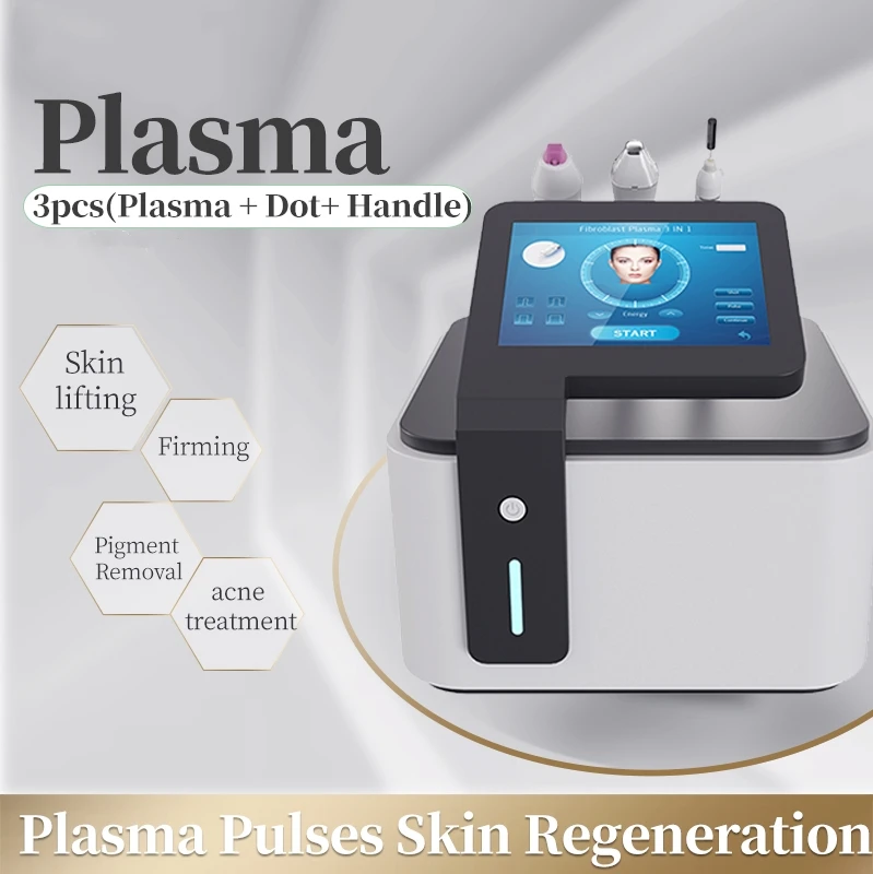 3 In 1 Fractional Plasma Jet Dot Matrix Pen Eyelid Lifting Scar Freckle Removal Acne Treatment Plasma Beauty Facial Machine