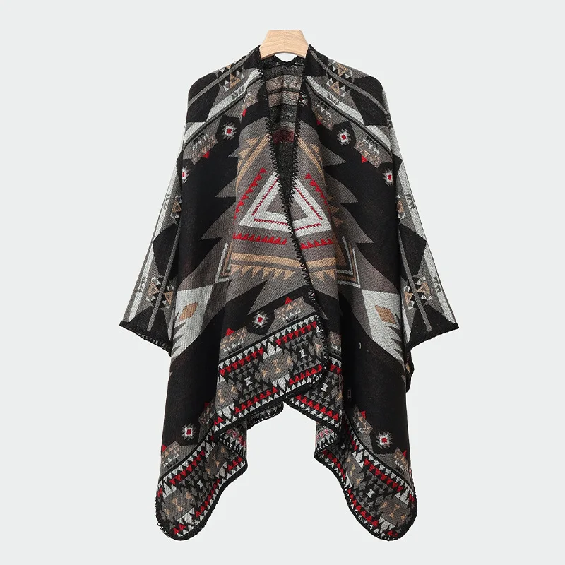 Autumn Winter New Cape Shawl Warm Men's Hot Selling Split Cape Travel Driving Multi-purpose take photo Poncho Cloak Gift P3