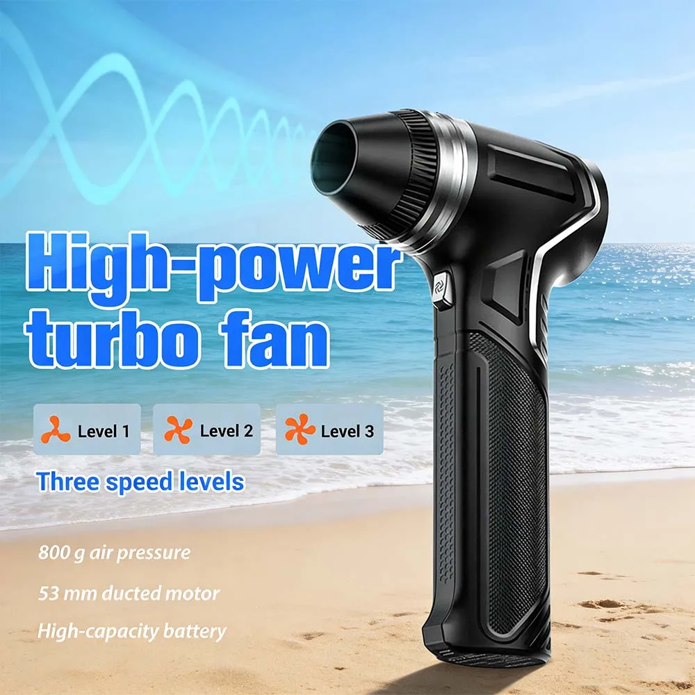 

77 m/s Rechargeable USB 53mm Brushless Turbo Blower Jet Fan High-Speed Electric Air Blower for Powerful Violent Duster