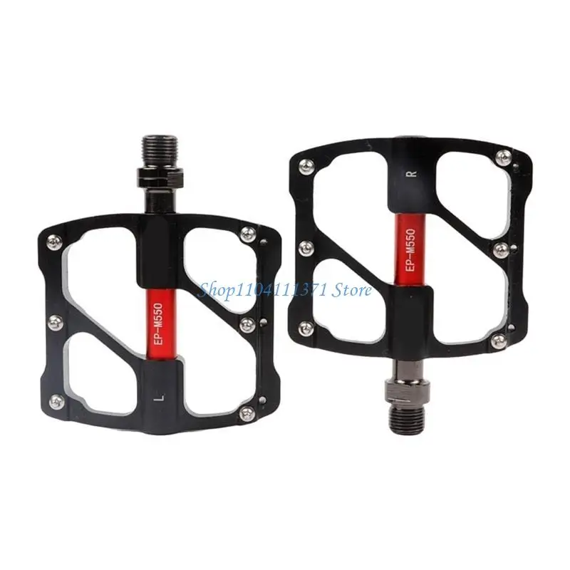 

P9FC 1pair Bearing Carbon Tube Cycling Pedals High Strengths Wide Platform Pedals for Outdoor Exploration