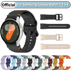 Спортивный силиконовый ремешок для Samsung Galaxy Watch 7/FE 6 5 4 44 мм 40 мм 5pro 45 мм Оригинальный браслет для часов 6 Classic 47 43 мм