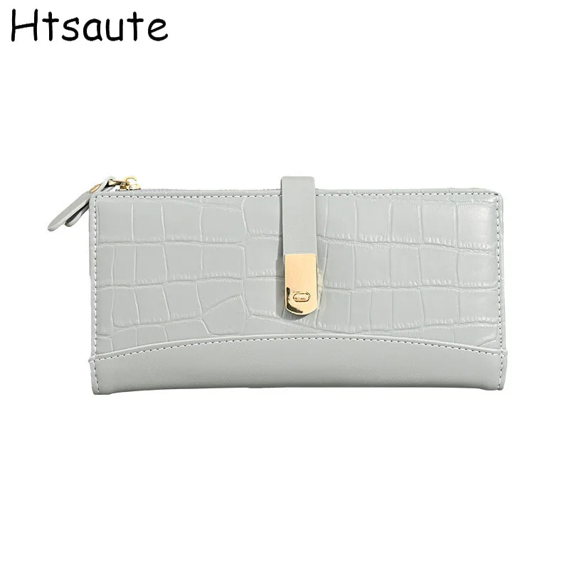 

Wallet For Women Long Korean Solid Color Purses Double Discount Multi Card Change Handbag billeteras coin purse Bag Women Clutch