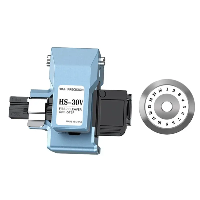 B24B HS-30V One-Step Fiber Optic Cleaver+ Blade Optical Fiber Fusion Splicer Cutter Cold Cut Hot Melt Full Automation