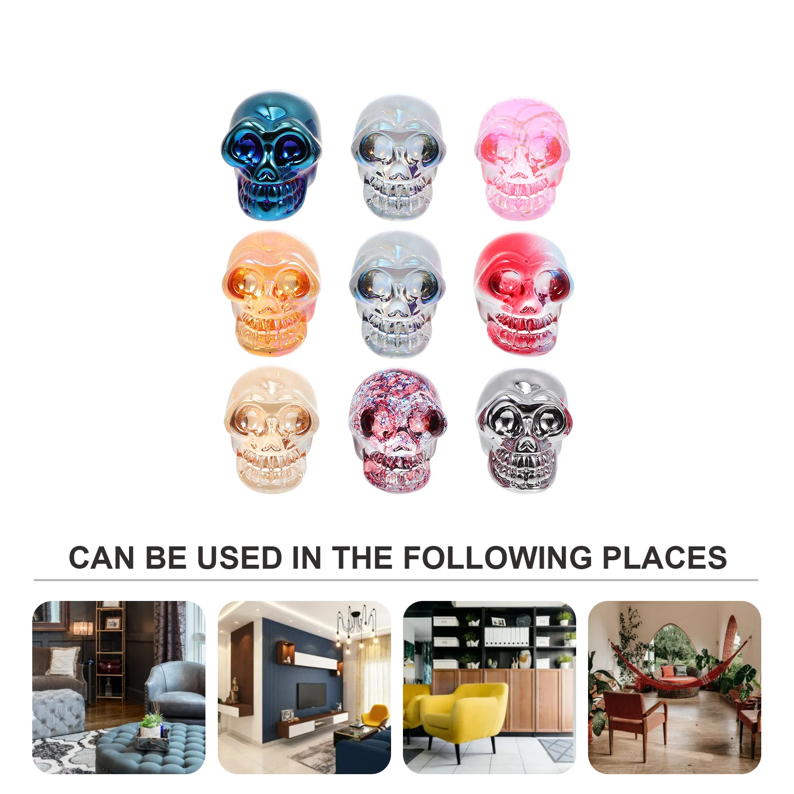 

9Pcs Decoration Crystal Artistic Desktop Office Creative Shape Ornament Housewarming Decor