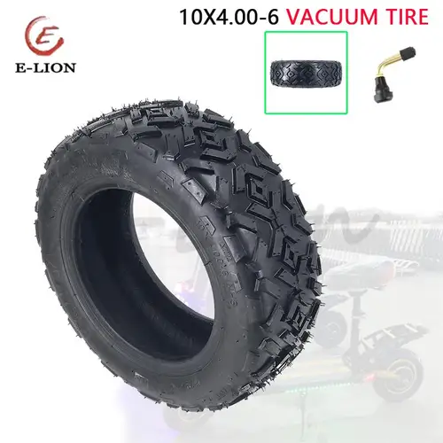 Imagen 1 del producto Neumático de vacío todoterreno 10X4.00-6 para scooter eléctrico, neumático resistente al desgaste, neumático de carretera, neumático exterior