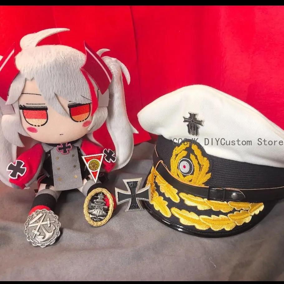 NEW Game KMS Prinz Eugen Attribute Azur Lane Super Cute Fufu Cotton Doll Outfit Anime Figurine Plushie With Clothes Xmas Gift