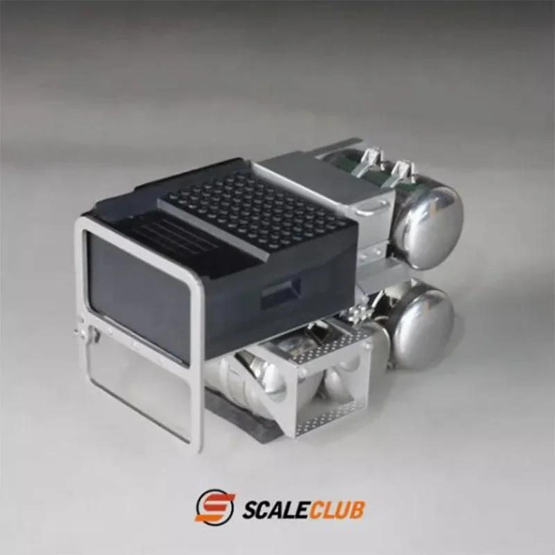 نموذج ScaleClub لشاحنة مقطورة 1/14 FH750 صندوق بطارية مطور حزام خزان الغاز دواسة ملحقات RC #4
