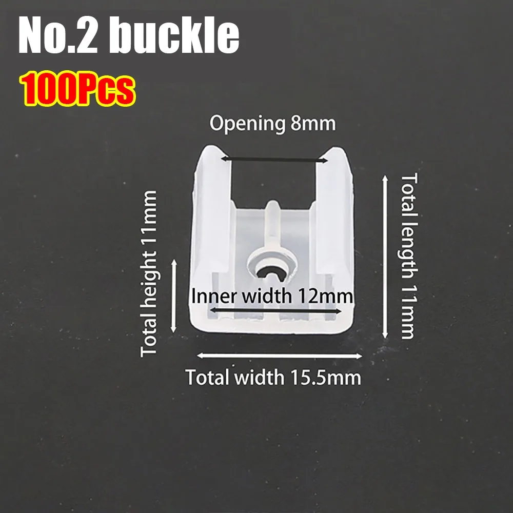 

100 шт., 220 В, гибкая светодиодная лента COB, фиксированные зажимы, держатель лампы, фитинг 8-20 мм, монтажная пряжка для светильника 5050/5730/2835, пластик