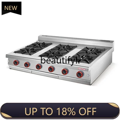 Z189 فرن مزيج مستقل للتحكم في درجة الحرارة للاستخدام التجاري، موقد أرز غاز بستة عيون #1