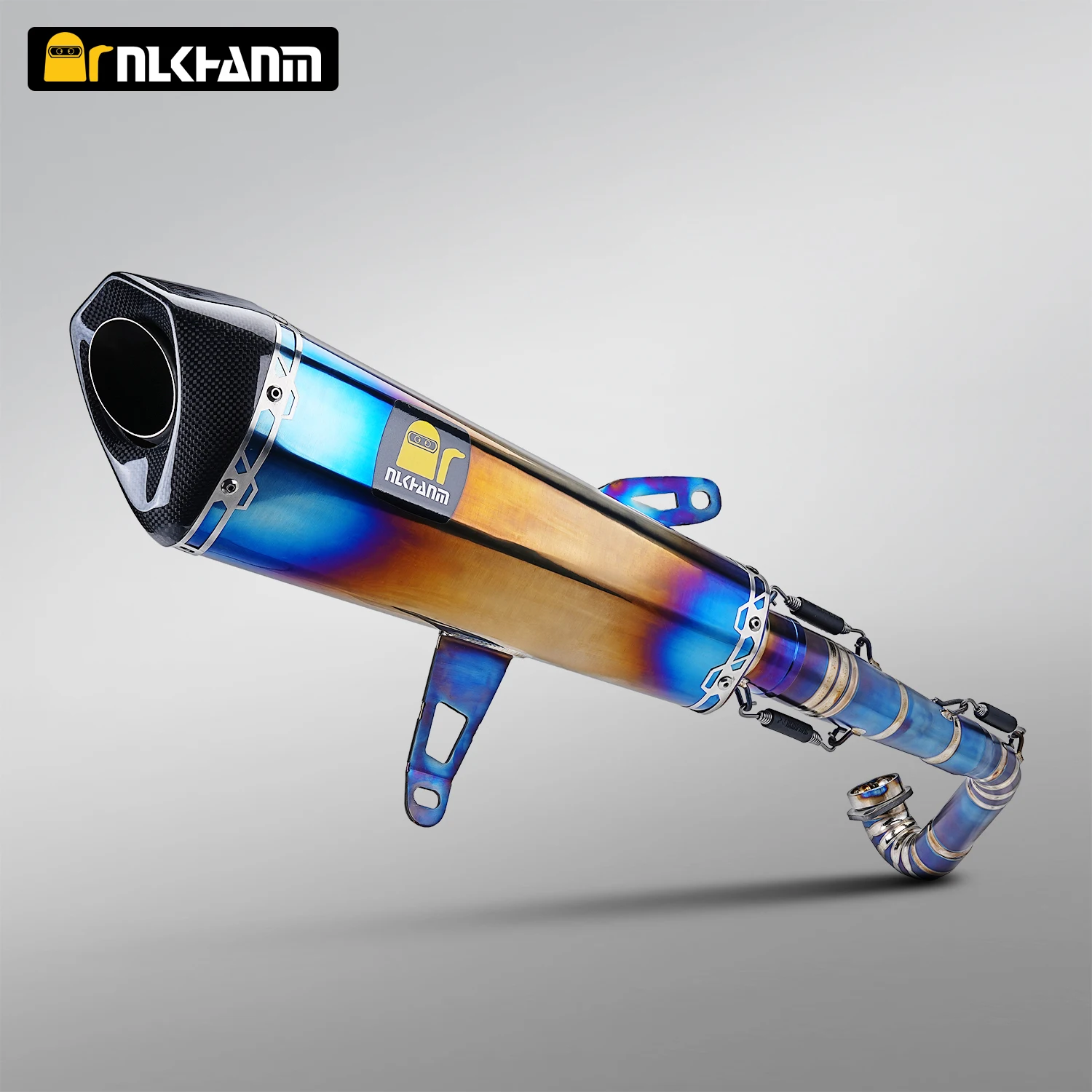 

For ZONTES 368G Motorcycle exhaust system blue Ti. alloy modification carbon muffler for ZONTES 368G-2026