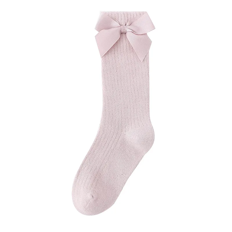 Spanischer Stil ins koreanische einfarbige Schleife Kinder socken Frühling Herbst atmungsaktive Mädchen Prinzessin Socken Baumwolle Mid-Calf Socken