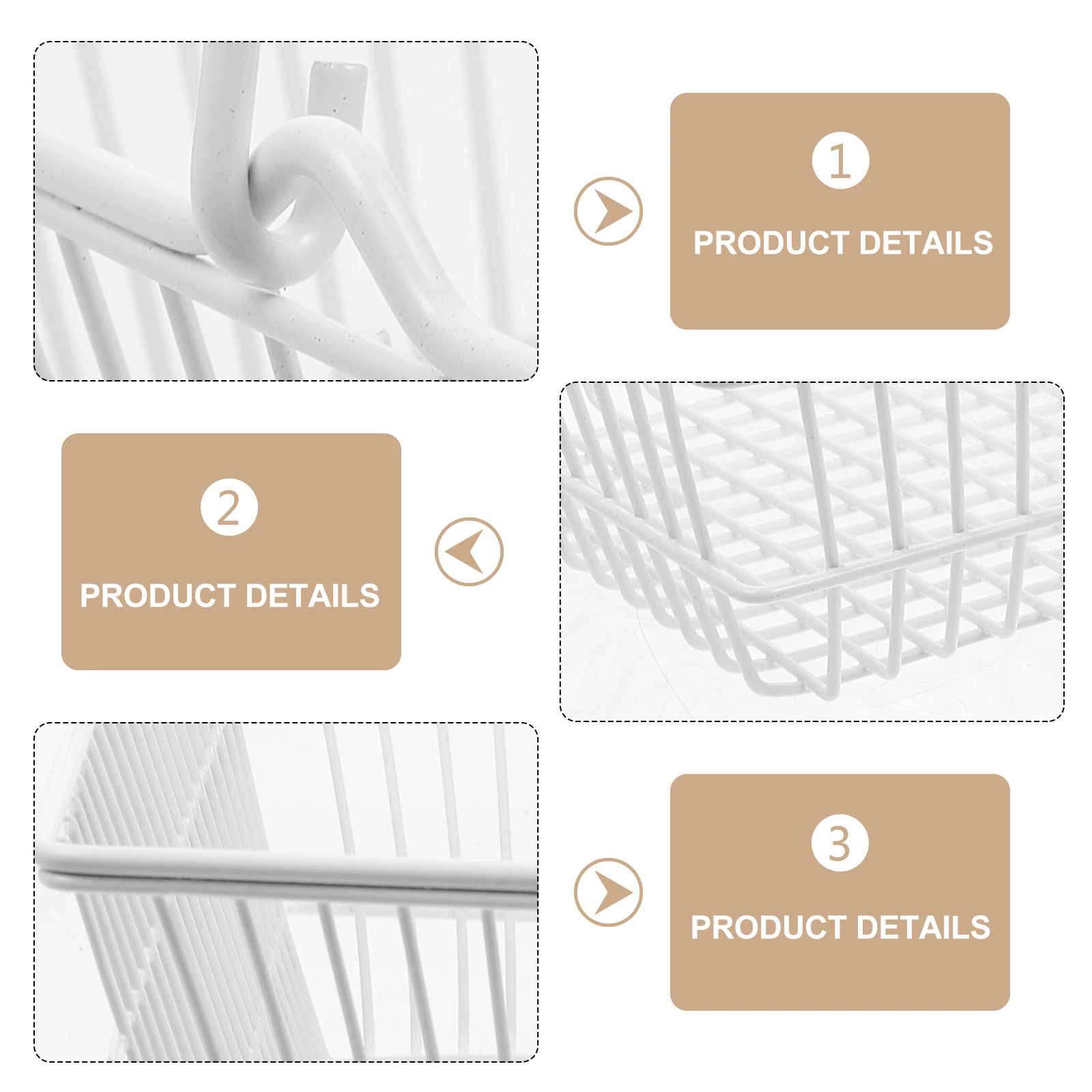 

1pc Portable Household Shopping Storage Basket With Handle Design Lightweight For Kitchen Organizing Beer Spice Jars