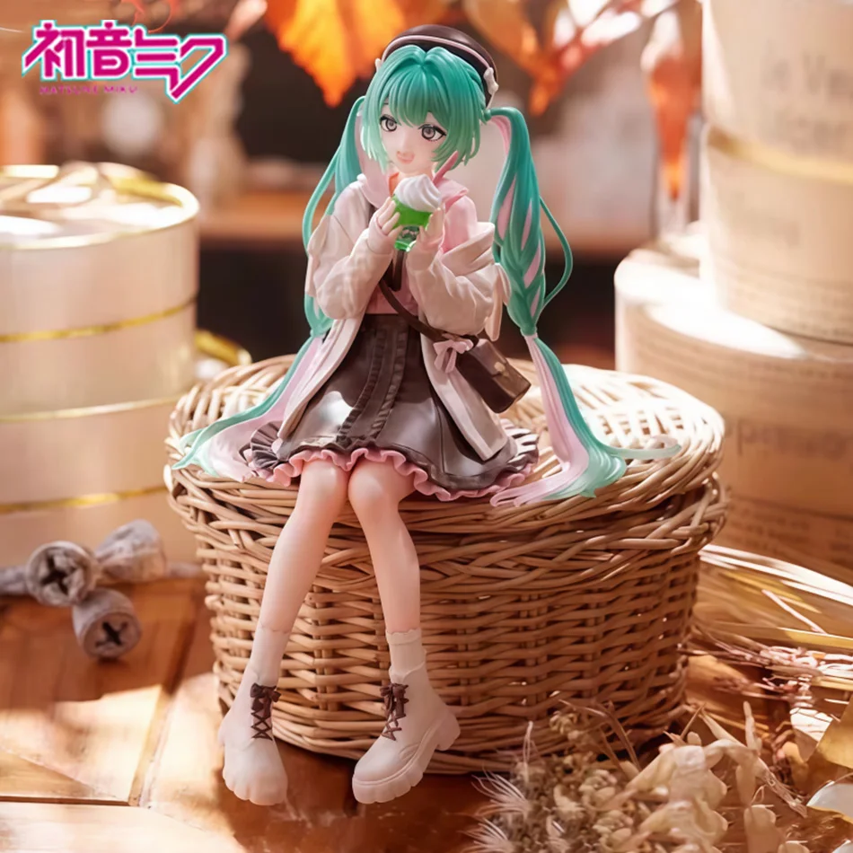 

2026 15CM Anime Sweater Figure Sitting Position Pressing Instant Noodles Anime Model Toy Gift Collect PVC