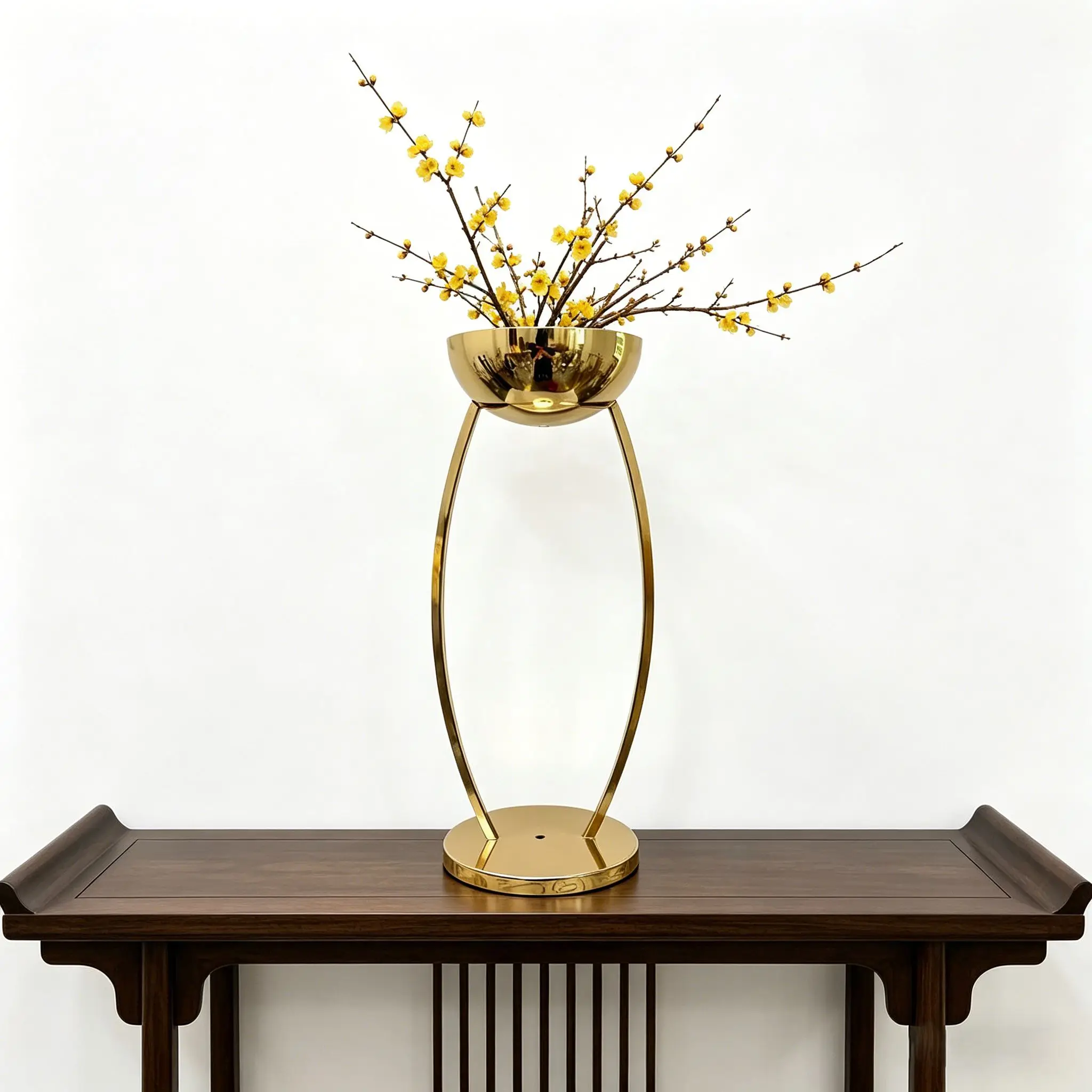 Metal Flower Bowl Rack Wedding Table Centerpiece Home Decor Party Banquet Floral Arrangement Props