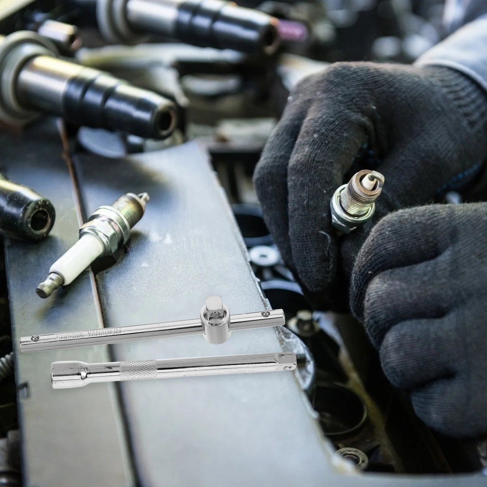 Afbeelding 4: Afstelset voor remklauw Veelzijdig gereedschap Schijfremzuigercompressor Gemakkelijk te gebruiken voor verschillende automodellen Stalen constructie