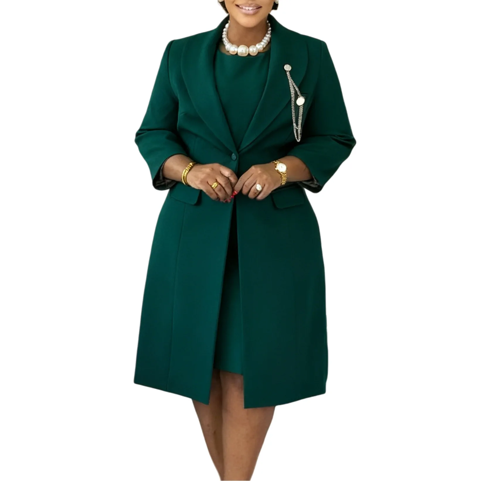 

Dashiki African Dresses for Women Elegant African Women Long Sleeve Spring Autumn Polyester Party Evening Dress with Inner