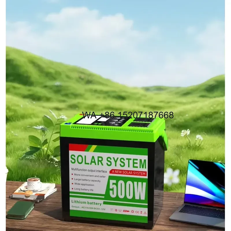 Wmwmnu 500W-10000W Pure Sine Wave Portable Power Station LiFePO4 Battery Solar Generator for Camping Home Emergency Backup