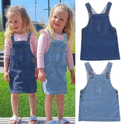 Dress 4t Solid Denim Kids Girls Skirt Suspender Overalls Clothes Skirts Baby Toddler Girls Wedding Dress Costume for Girls