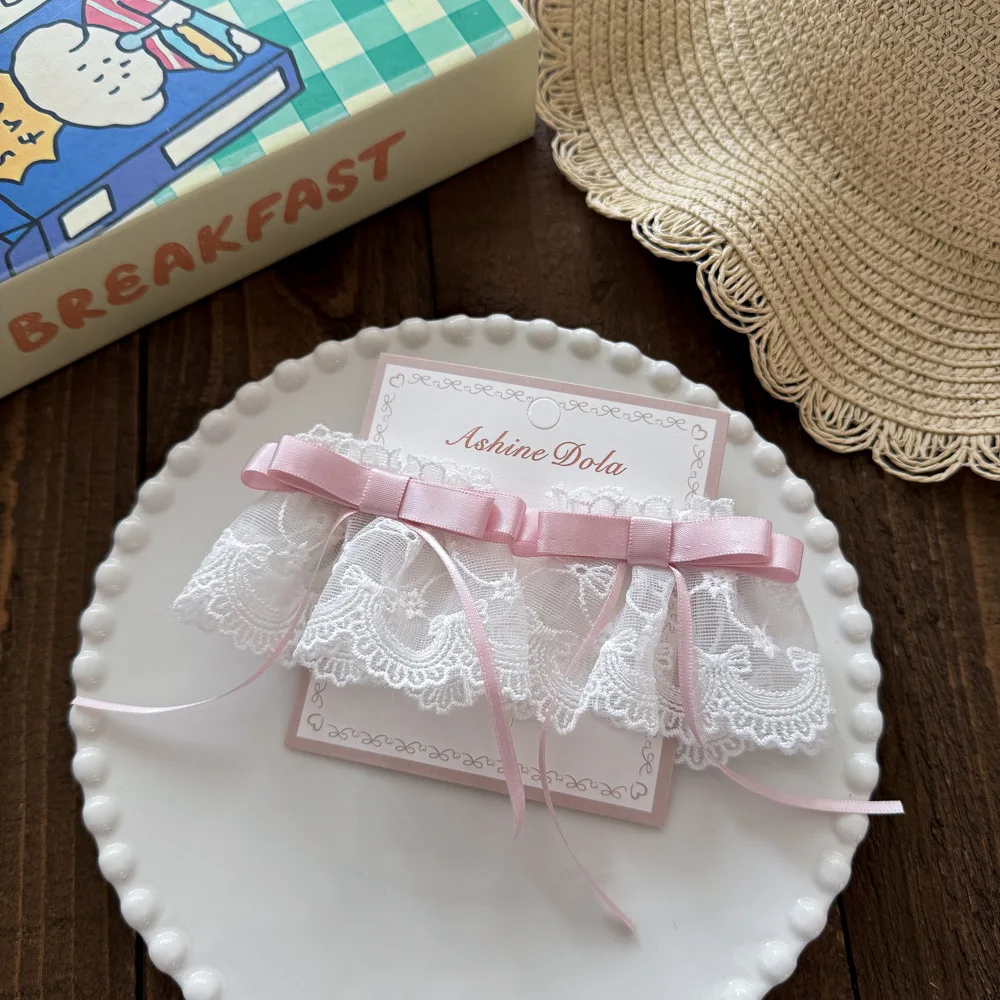 2 قطعة مشبك شعر فتاة رائعة مجموعة الحلو مقوس دانتيل لطيف موضة مشبك شعر لوليتا الأطفال إكسسوارات الشعر مشبك شعر