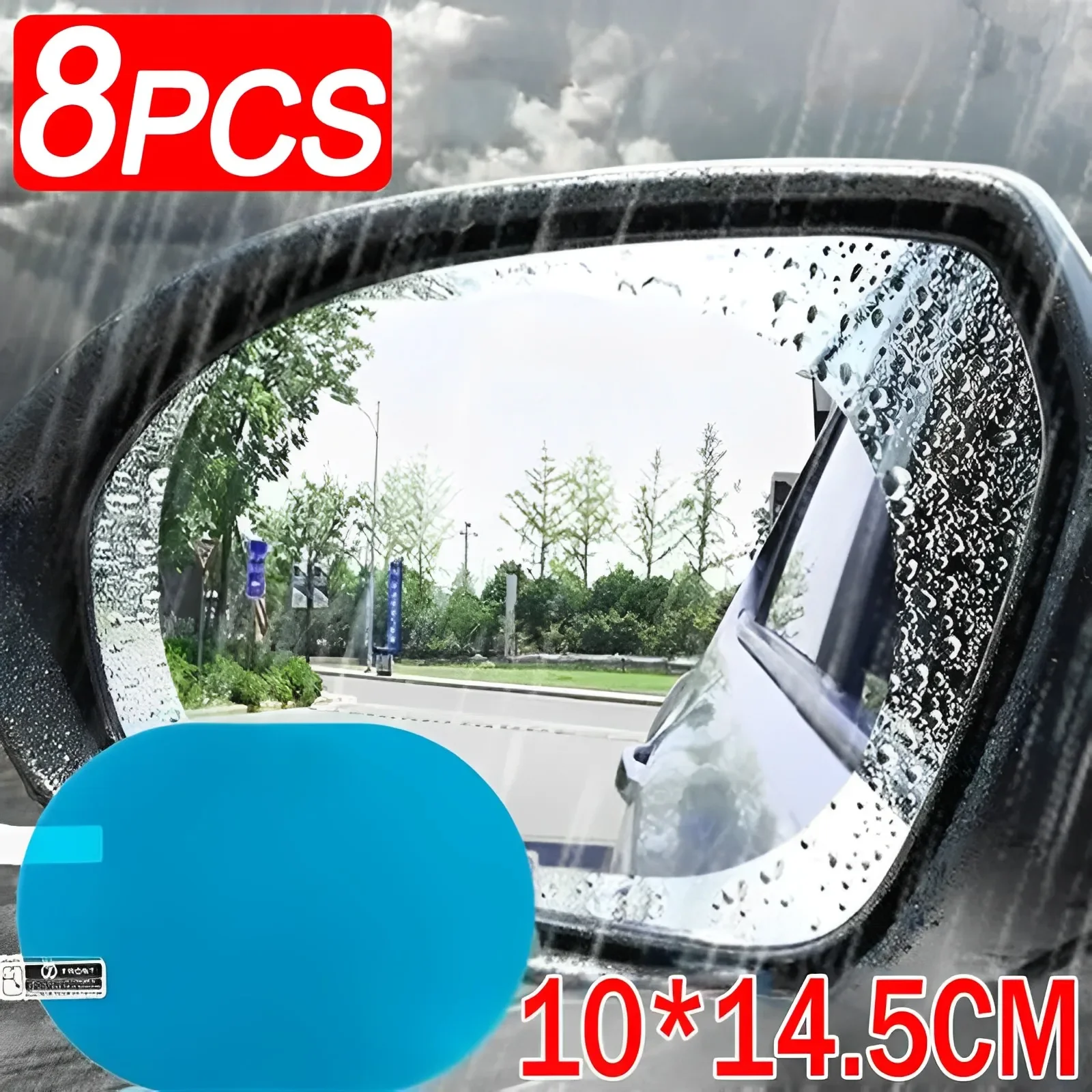

Car Truck Rearview Mirror Rainproof Film Big Size Window Glass Anti-fog Waterproof Clear Protective Film Rainy Day Stickers