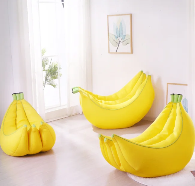 

The Banana Shape Bean Bag Chair For Children And Kids