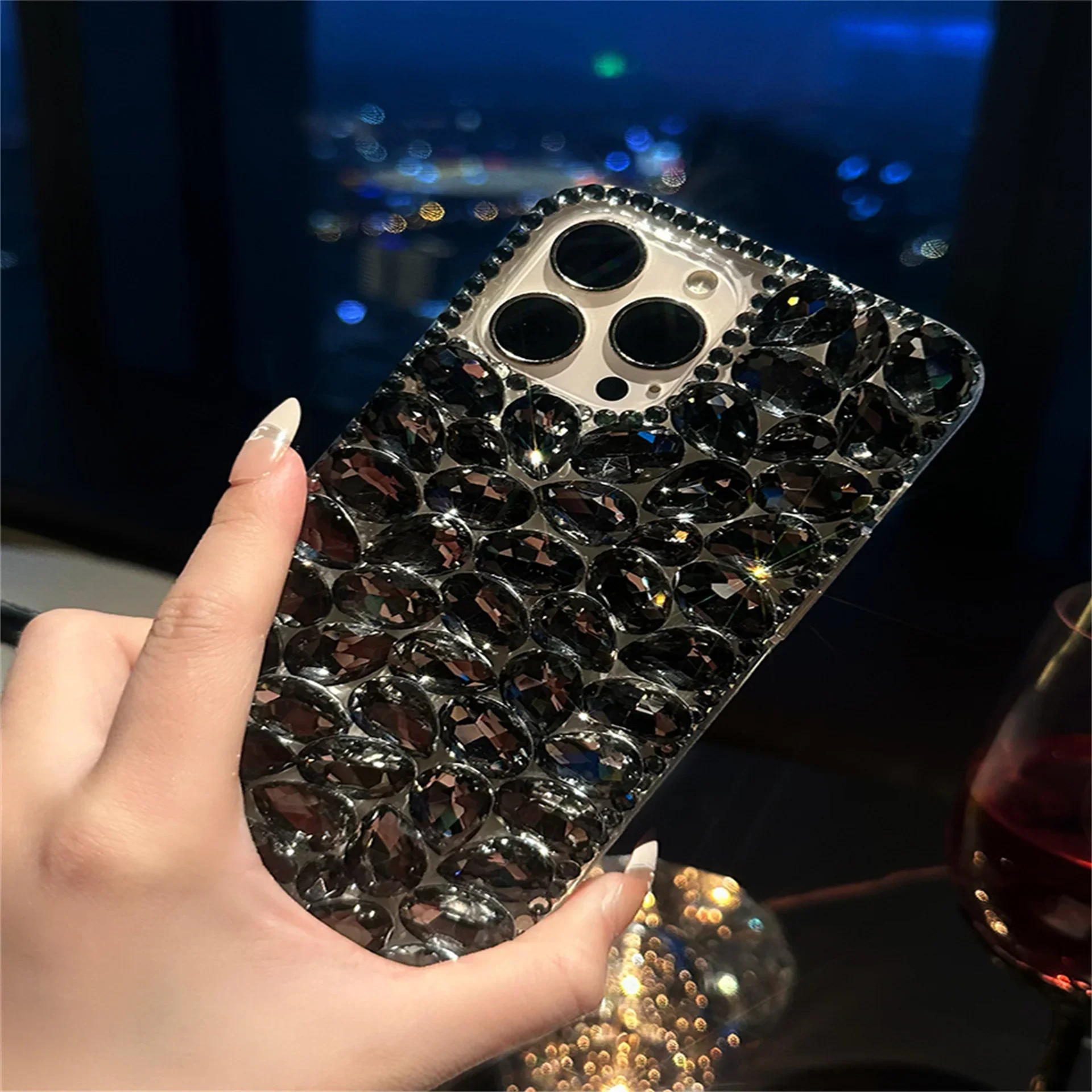 Luxury Glitter Diamond Rhinestone Bling Phone Case, Cover for Samsung S23, S22, S26, S25, S24 Plus, Ultra Fe, Note 20, Note 10