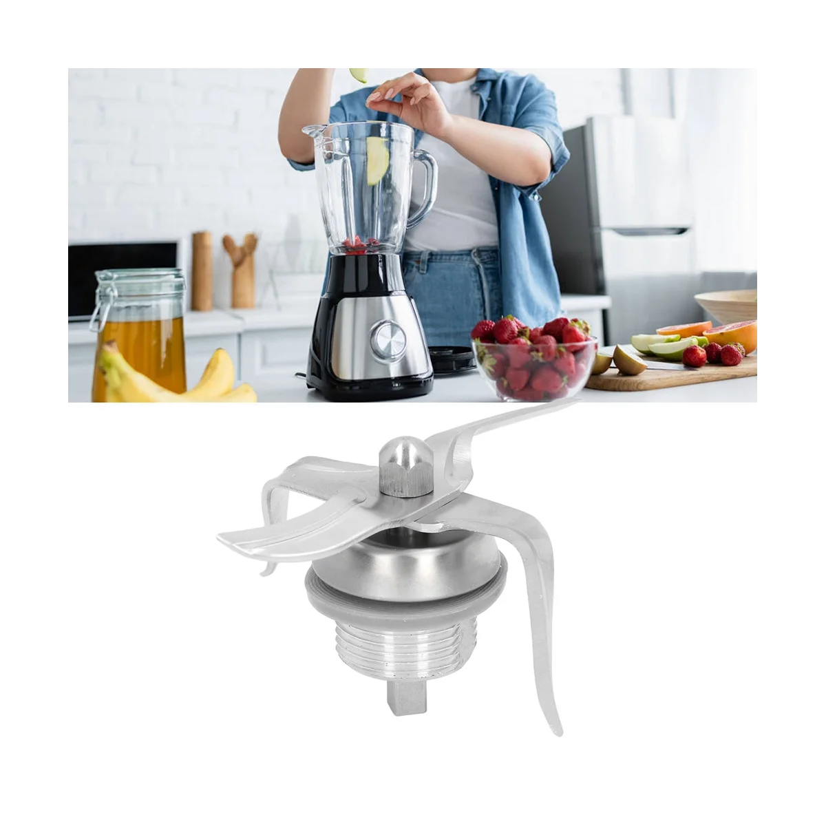 Cuchillas de exprimidor de acero inoxidable, repuesto para Thermomix 3300, cuchilla de licuadora, grado alimenticio
