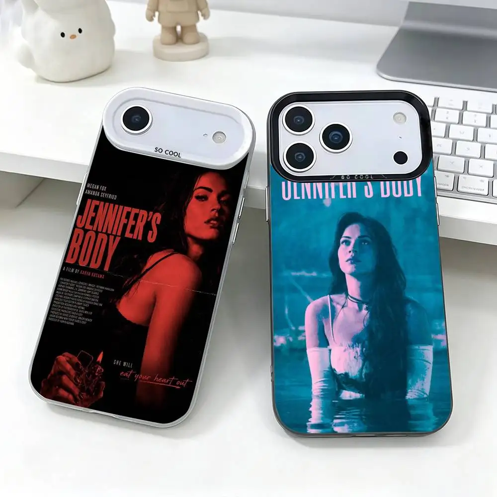 Horror movie J-Jennifer's Body-y Phone Case For iPhone 17,16,15,14,13,12,11 Plus,Pro Max,XS,Colorful Silver Phone case Funda