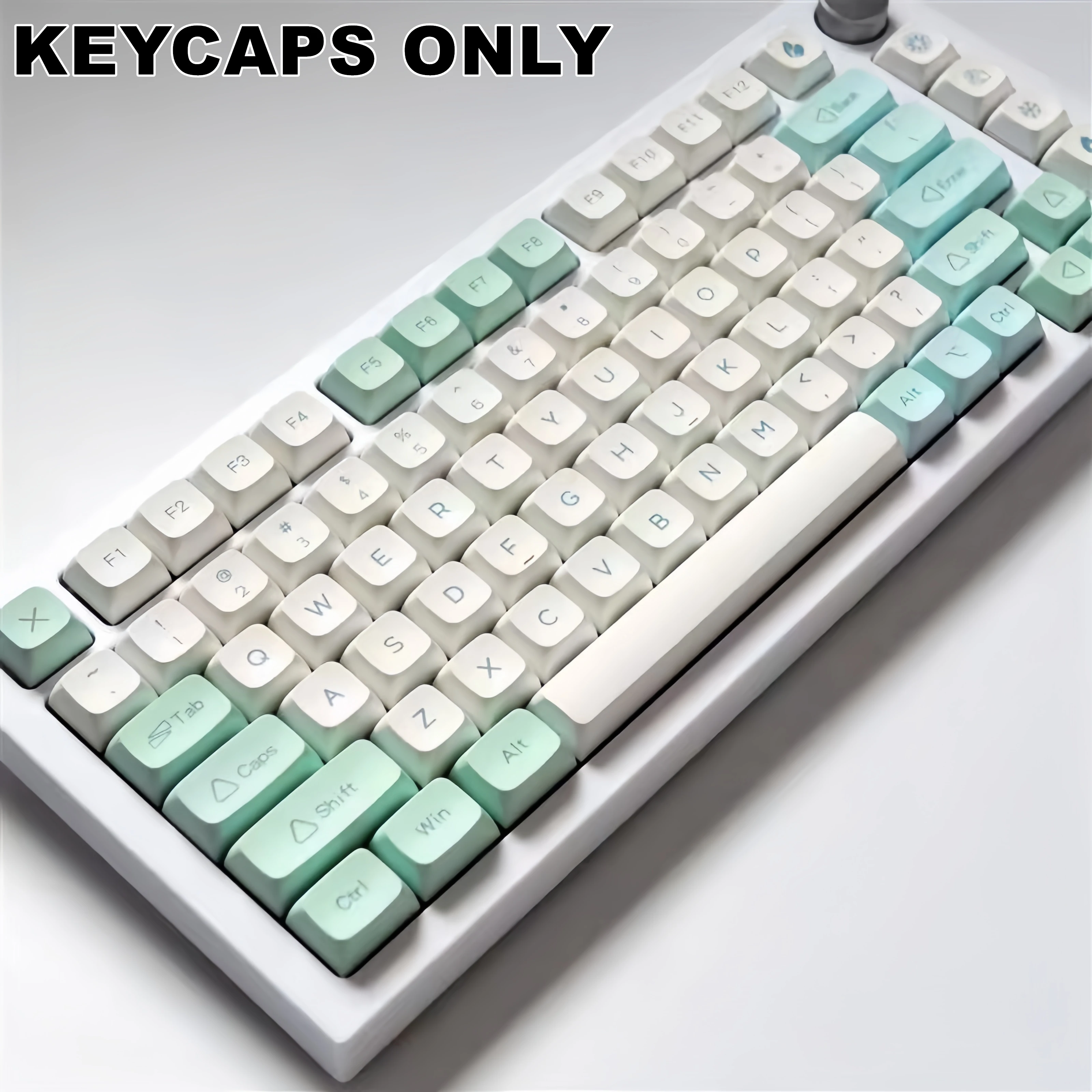 135 tasti Ice Crystal Mint PBT XDA Keycaps Dye-Sublimated Legends Keycap Set per Mx Cherry Gateron Switch Kit tastiera meccanica