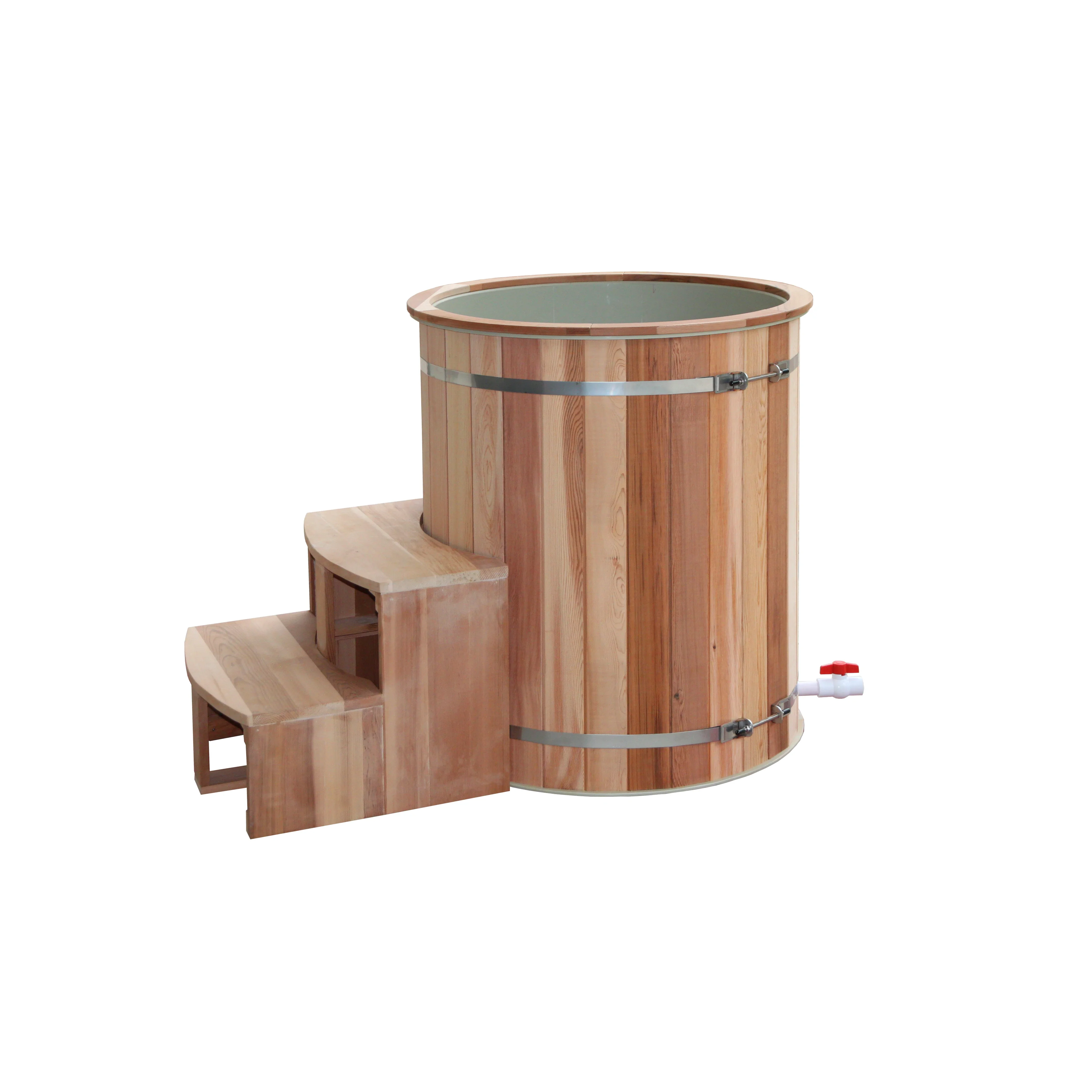 Nature's Cooling Elixir Fitness Best Canadian Red Cedar Cold Plunge Tub Cold Plunge Ice Bath With Chiller