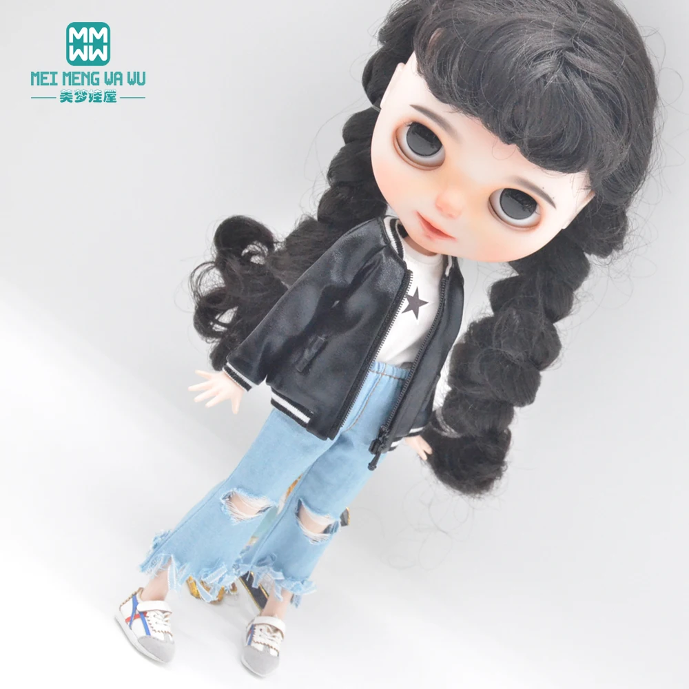 28-30cm Blyth Azone OB23 OB24 Doll Clothes accessories Fashion Shiny jacket Gold, pink, blue, black