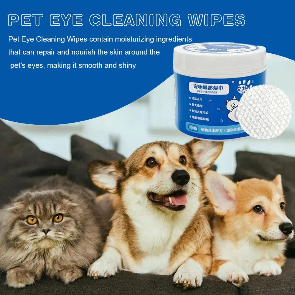 Pet Eye Cleaning Wipes Disposable Convenient Cat Dog Care Ear Removal Ear Deodorizing Tissue Mite Cleaning Ear Cleaning Wax L2Y0