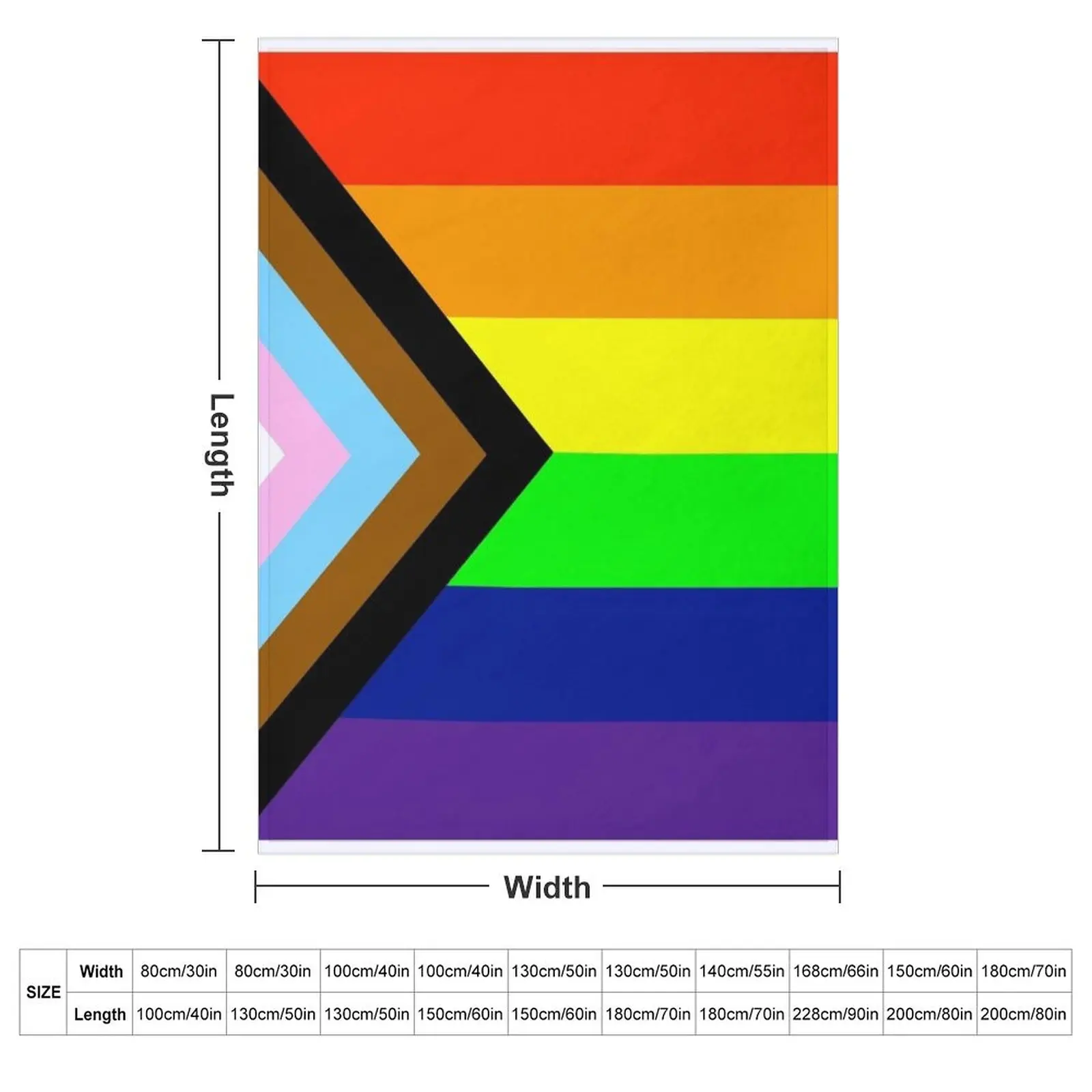 inclusive progress pride flag! Throw Blanket Quilt Soft Plaid Hairy Vintage Blankets For Bed Blankets For Baby Blankets