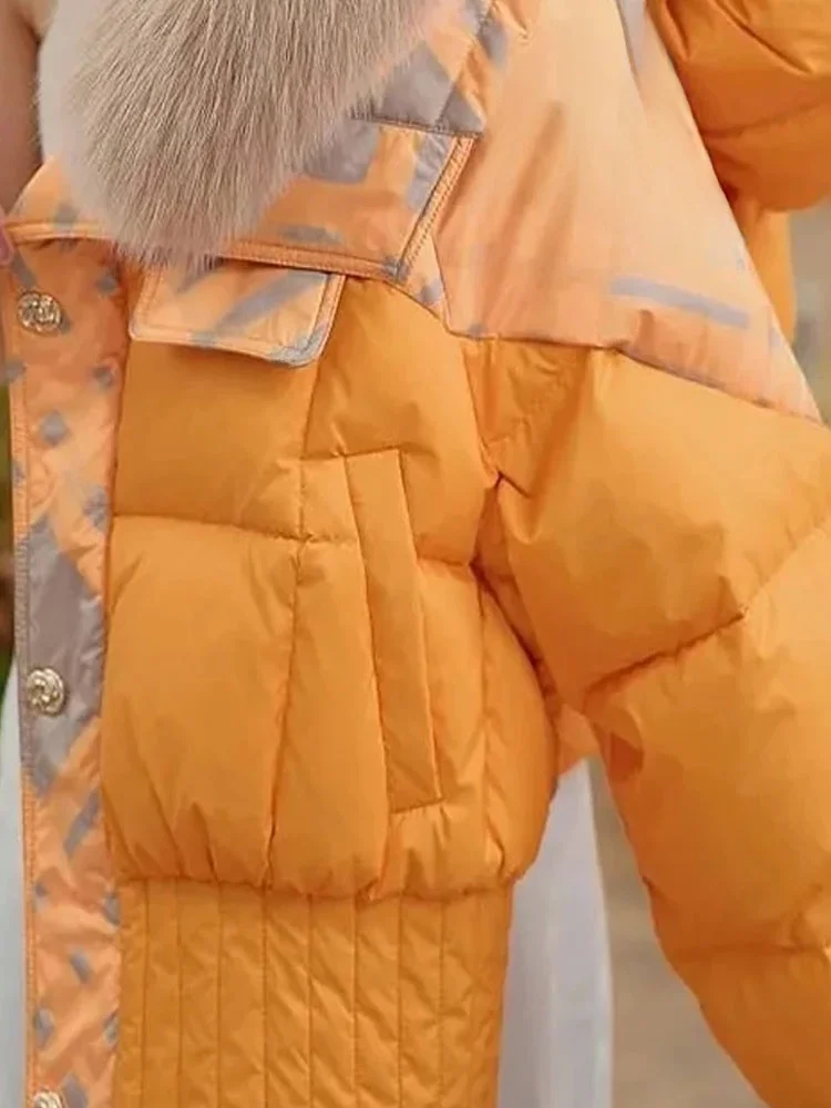 

Retro Thiened Warmth Women's Jaet Retro Design Color Colion Anti-Aging Autumn Winter New Sle Fur Collar Cotton Coat