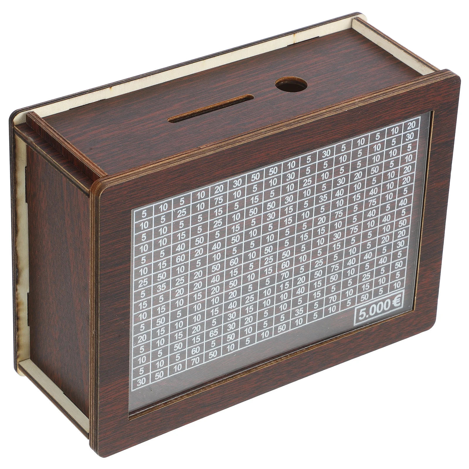 

1 Set of Money Box Wooden Saving Box with Number Wooden Piggy Bank Coin Container