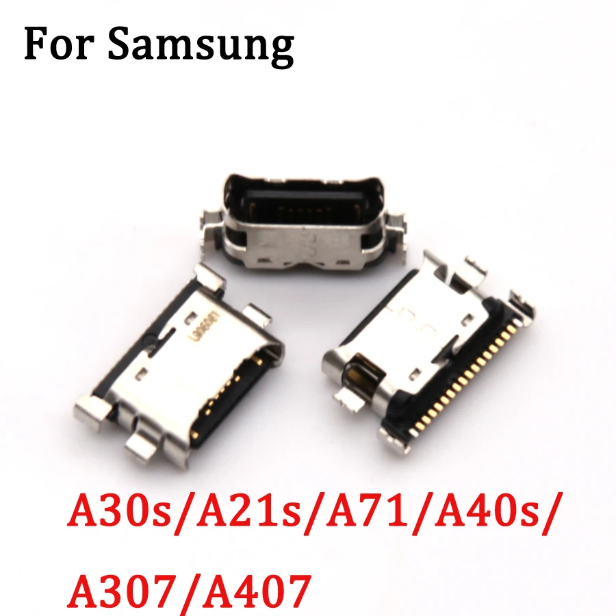 2Pcs For Samsung A20 A30 A50 A70 A51 A71 A21s A01 A30s A50s A20s A11 A21 A31 A52 Type-C USB Charger Jack Connector Charging Port