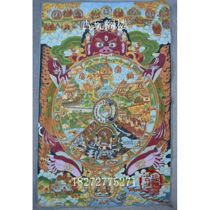 Chinese Boutique collection the Thangka embroidery Tibetan Buddhist diagram