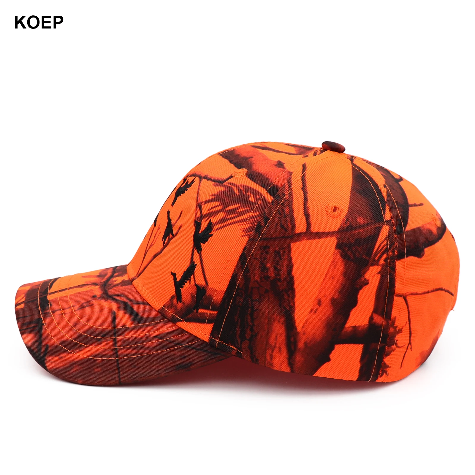 KOEP New Tree Orange Camo Baseball Cap Fishing Caps Men Outdoor Hunting Camouflage Jungle Hat Wild Duck Embroidery