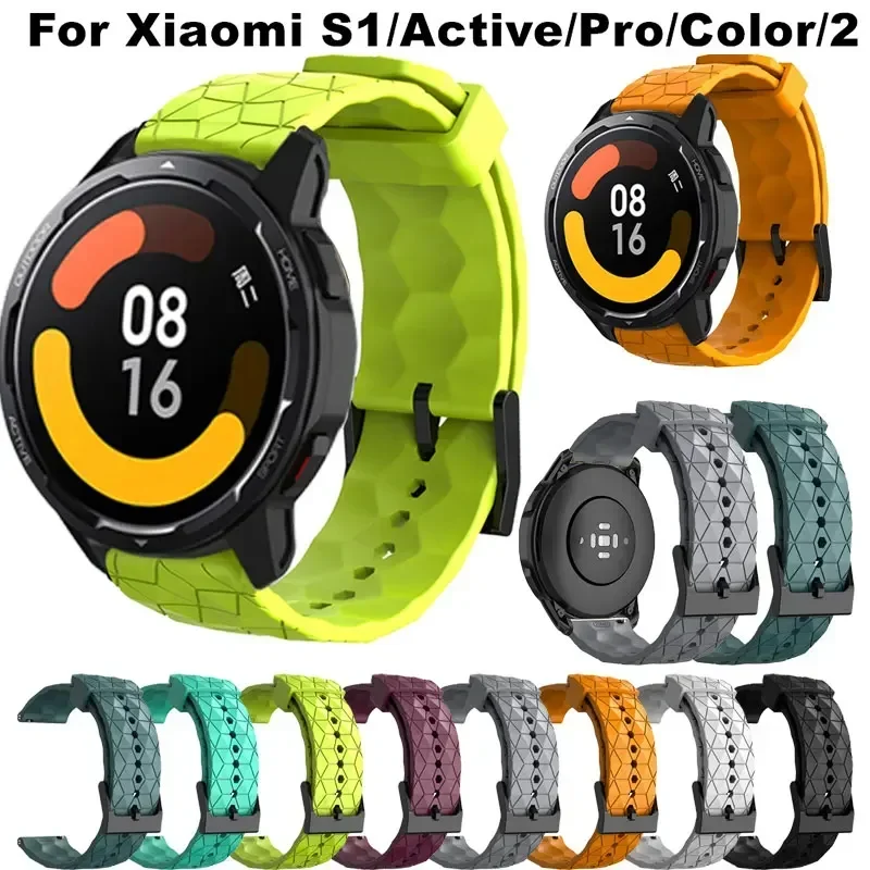 Fußball Band Für Xiaomi Mi Uhr/Mi Uhr Farbe Strap Armband Atmungsaktive 22mm Uhrenarmbänder Für Xiaomi S1 Aktive armband Correa