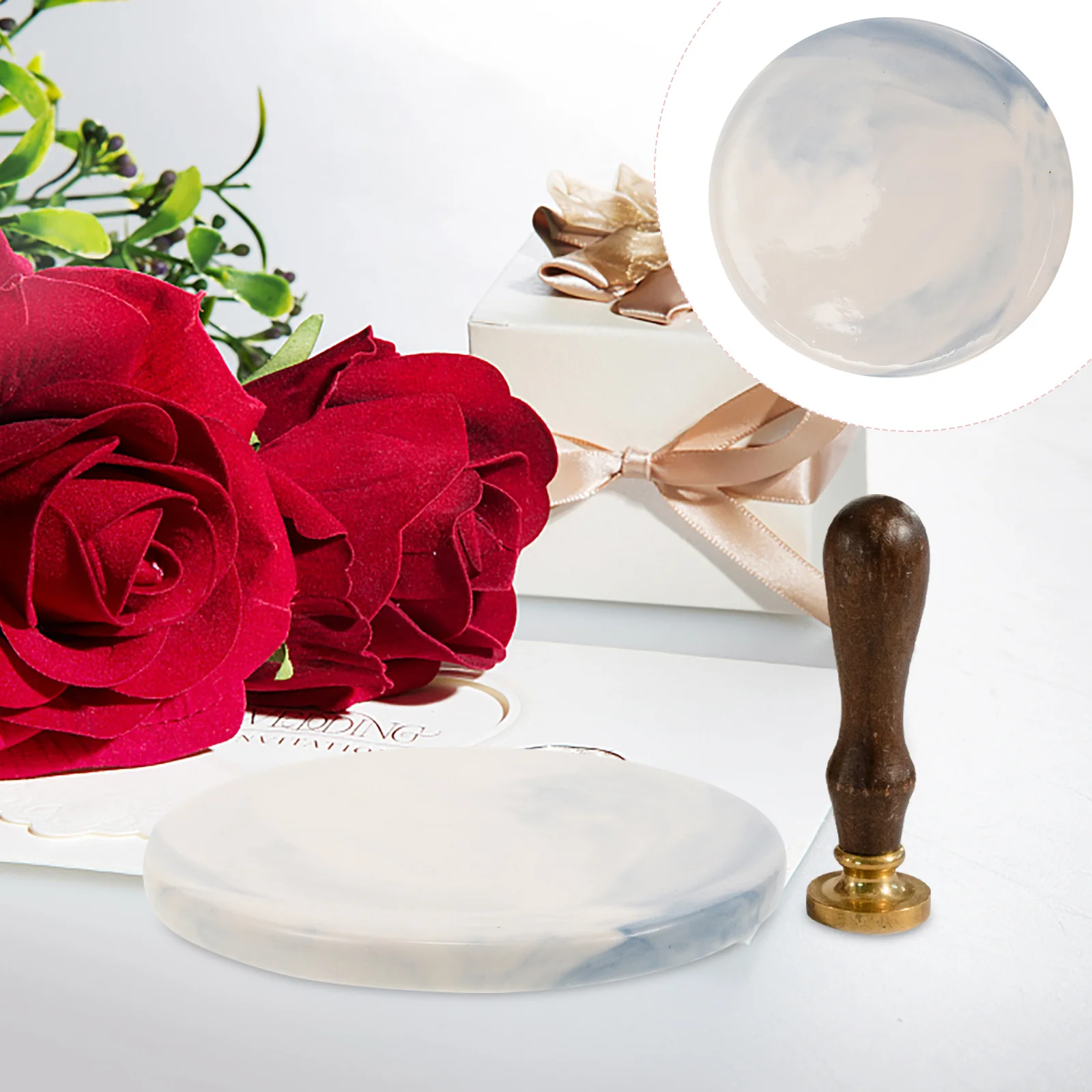 Estera redonda de cerámica para sellar cera, sello de cera resistente al calor, placa de sellado, almohadilla de respaldo para documentos encerados, decoración de escritorio